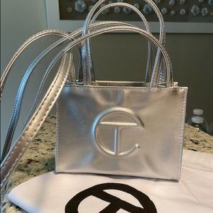 Telfar Silver Mini Bag